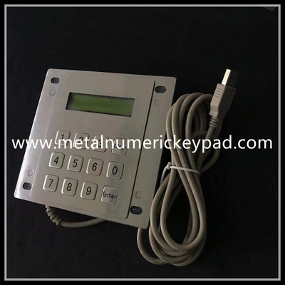 12 Key Metal Numeric Keypad Stainless Steel 304 With Led Display