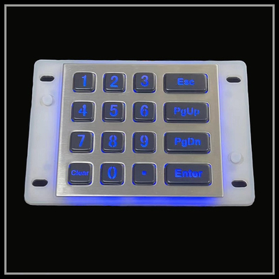 Waterproof Metal Backlit Numeric Keypad Light Transmitting LED Light Emitting Keypad