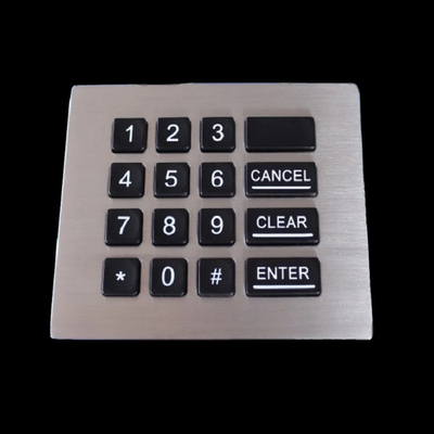 Self Service Equipment Industrial Numeric Keypad Flush Mount Backlit