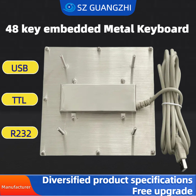 48 key desktop embedded stainless steel metal keyboard GZ-B035013 USB interface