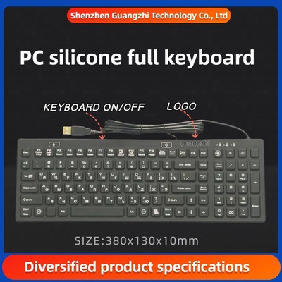 Backlight waterproof PC silicone full keyboard | medical equipment specific pinpad|rubber keypad|high temperature silicone rubber|custom rubber keypad