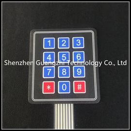 0.45mm Key Travel Industrial Numeric Keypad 3 * 4 Matrix Waterproof Thin Film