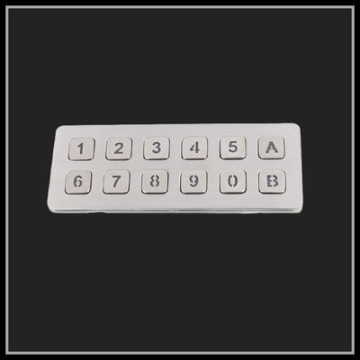LED Backlight IP65 Double Row Stainless Steel Keypad For Information Kiosk