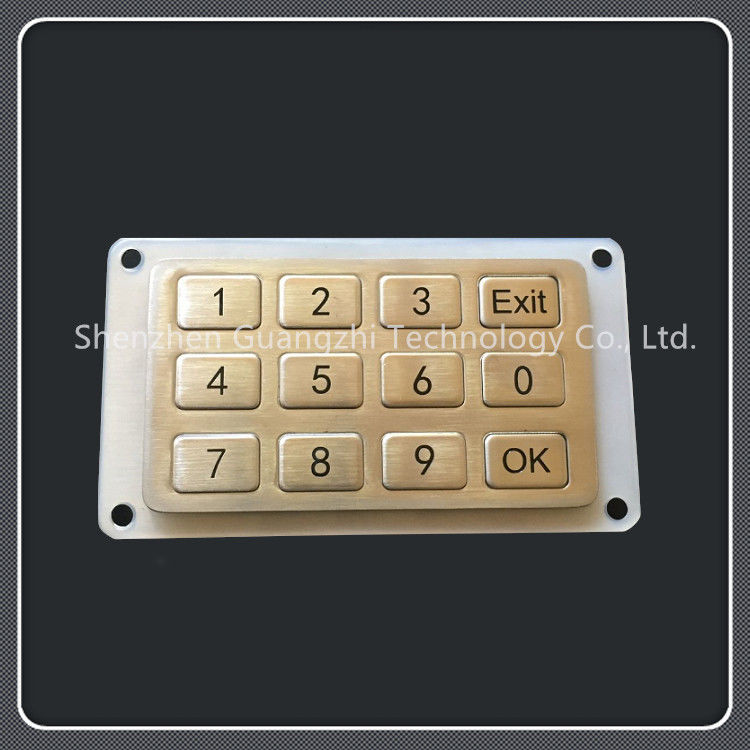 3x4 Layout Waterproof Numeric Keypad 12 Keys Type For Industrial Equipment