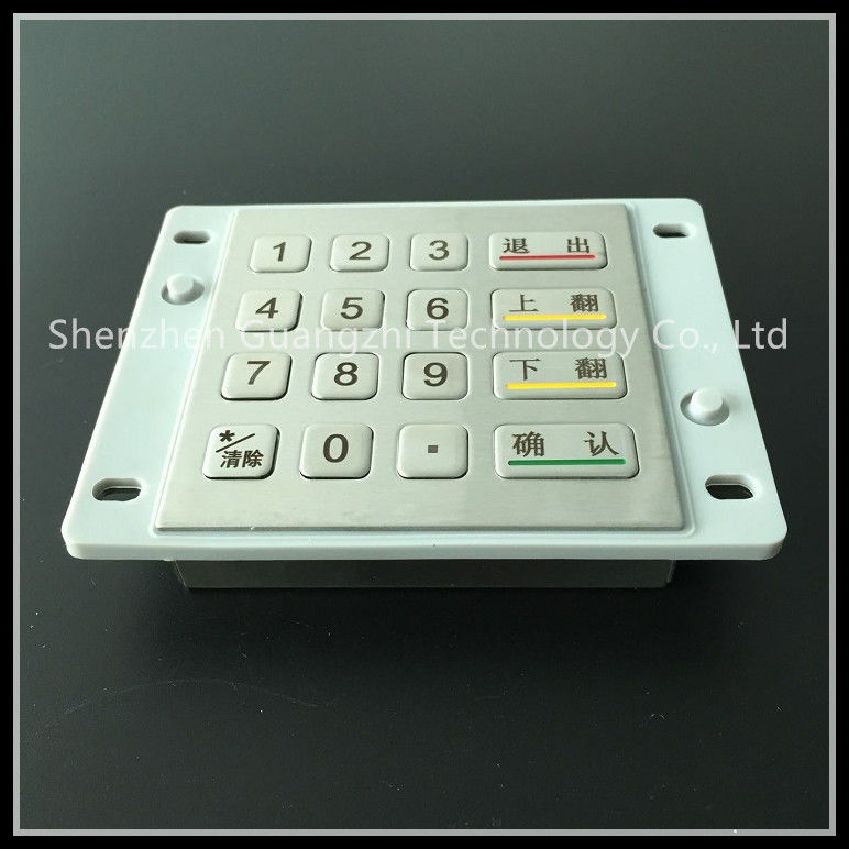 Industrial Metal Embedded Keyboard 16 Buttons Type , Custom Font Keyboard