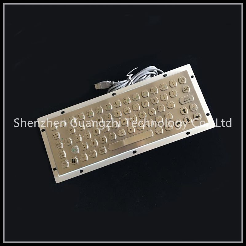 Stainless Steel Industrial Keyboard With Trackball Custom Layout Rust Proof